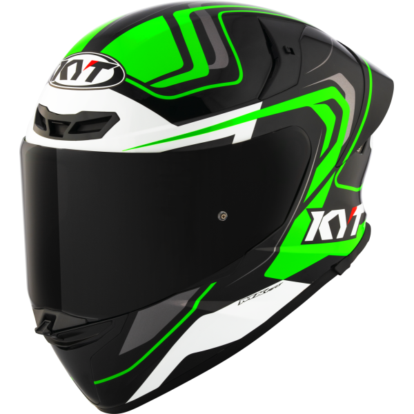Kask motocyklowy KYT TT-REVO OVERTECH Czarny/Zielony