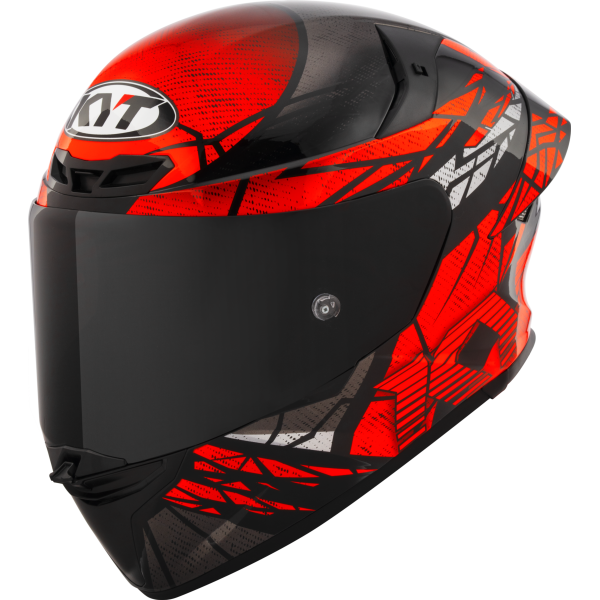 Kask motocyklowy KYT TT-REVO COMBUSTION MATT Czerwony