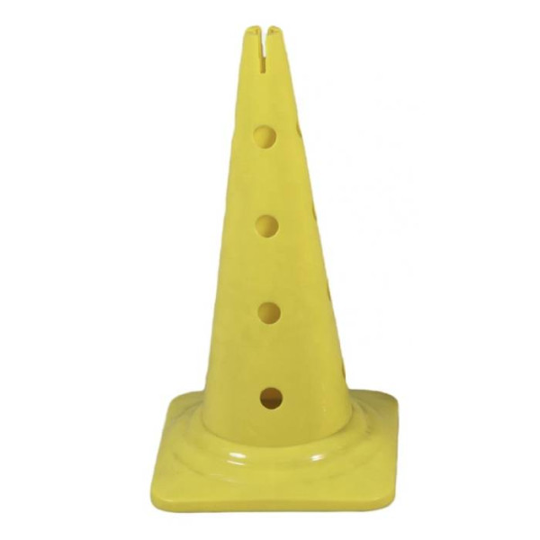 Pachołek treningowy z otworami żółty 50cm