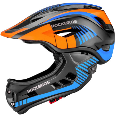 Kask dziecięcy z odpinaną osłoną podbródka FULL FACE off-road Rockbros TT-32SOBL