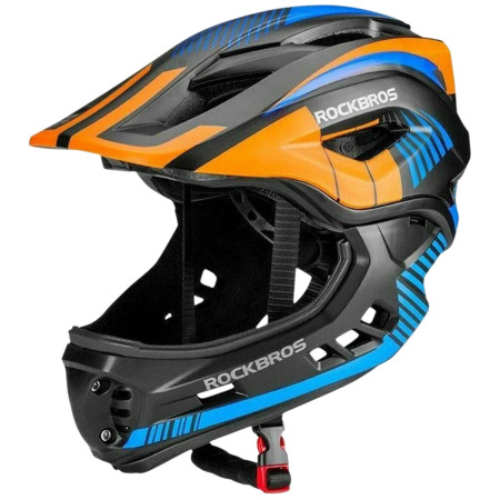 Kask dziecięcy z odpinaną osłoną podbródka FULL FACE off-road Rockbros TT-32SOBL