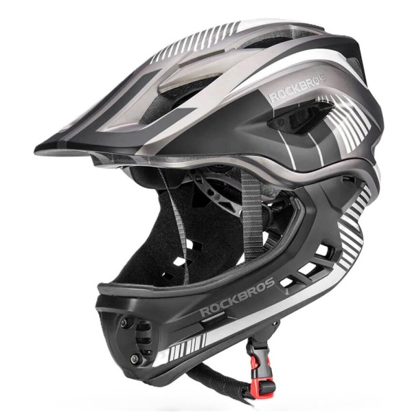 Kask dziecięcy z odpinaną osłoną podbródka FULL FACE off-road Rockbros TT-32SBTG