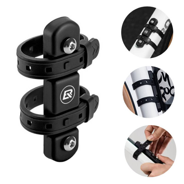 Adapter, uchwyt rowerowy do mocowania koszyka na sztycy, ramie ROCKBROS 310001001 czarny