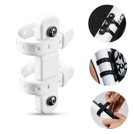 Adapter, uchwyt rowerowy do mocowania koszyka na sztycy, ramie ROCKBROS 310001005 biały