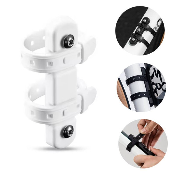 Adapter, uchwyt rowerowy do mocowania koszyka na sztycy, ramie ROCKBROS 310001005 biały