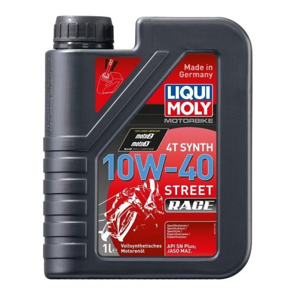 LIQUI MOLY Olej silnikowy syntetyczny do motocykli 10W-40 Street Race 1L