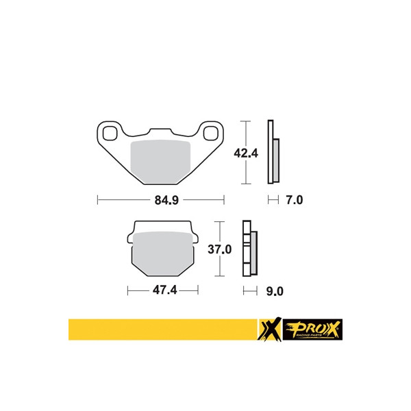 ProX Klocki Hamulcowe Przednie KX80 '88-96 + RM80 '86-95 (odpowiednik EBC FA083R)