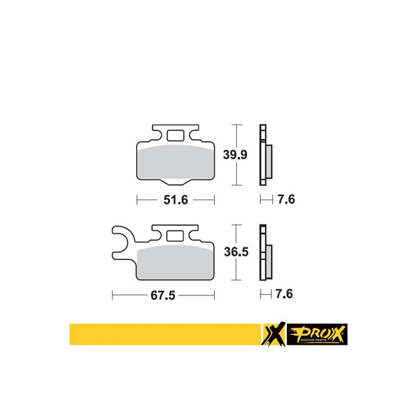 ProX Klocki Hamulcowe Przednie KX65 '00-20 + RM65 '03-05 (OEM: K4308-20096) (odpowiednik EBC FA302R)