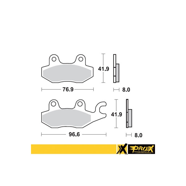 ProX Klocki Hamulcowe Przednie LT-R450 '06-11 (Right) + YFZ450 '04-09 (odpowiednik EBC FA165R)