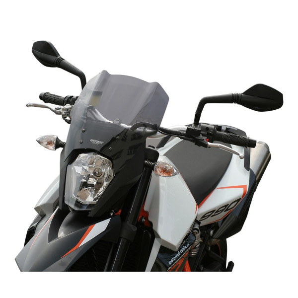 Szyba motocyklowa MRA KTM 990 SUPERMOTO SM / SMR, KTM LC8 SM, 2008-, forma T, przyciemniana