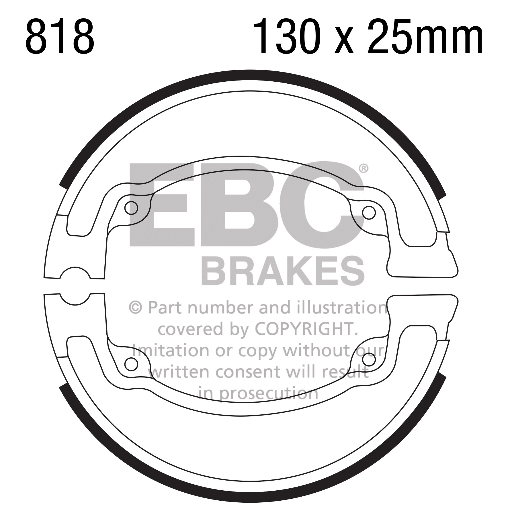 Szczęki hamulcowe EBC 818 (1 kpl.)